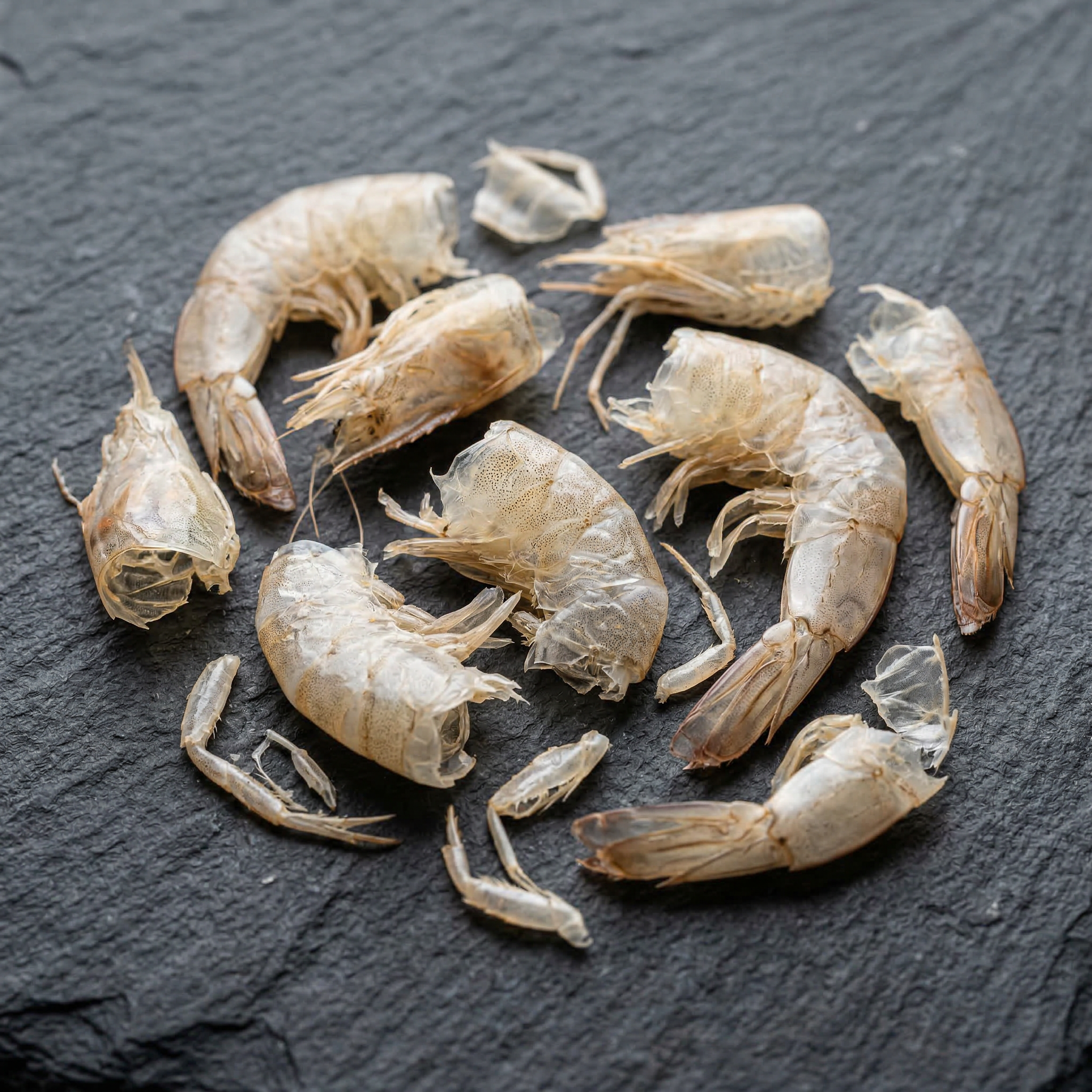 Shrimp shell exoskeletons